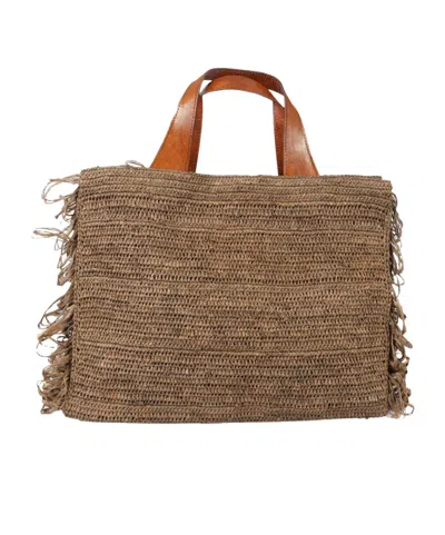 Ibeliv Onja Woven Tote Bag In Brown
