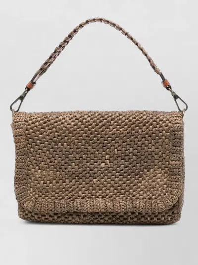 Ibeliv Opera Crossbody Bag Woven Texture Strap In Brown