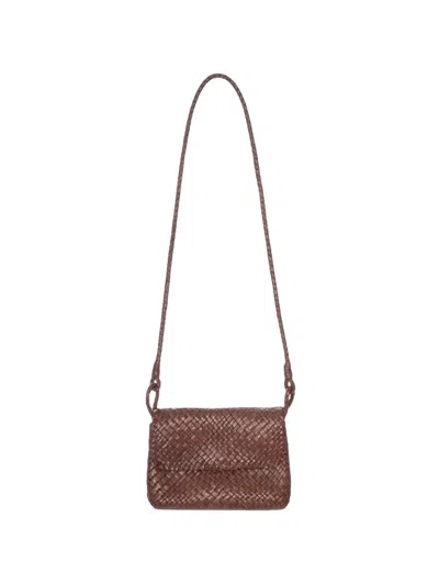 Ibeliv Paris Woven Leather Cross Body Bag In Brown