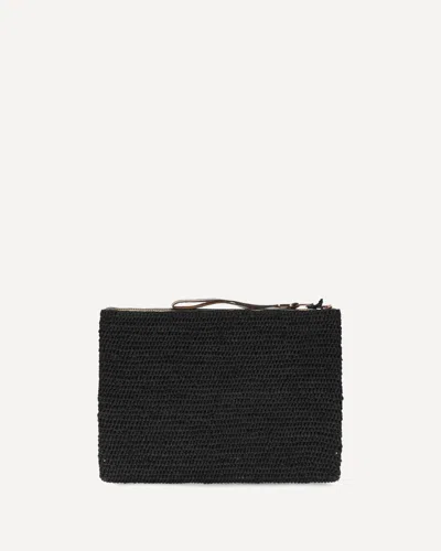 Ibeliv Raffia Ampy Pouch In Black