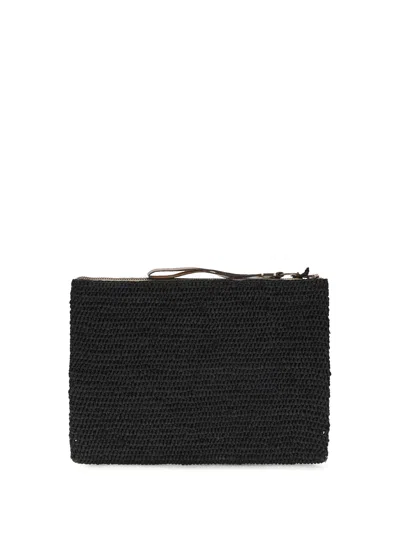 Ibeliv Raffia Ampy Pouch In Black