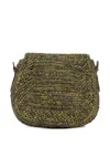 Ibeliv Raffia-crochet Cross Bag In Green
