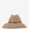 IBELIV RAFFIA HAT WITH LEATHER STRAP
