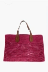Ibeliv Raffia Havana Maxi Tote Bag With Leather Trims