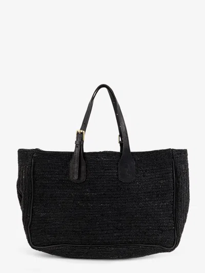 Ibeliv Raffia Shoulder Bag In Black