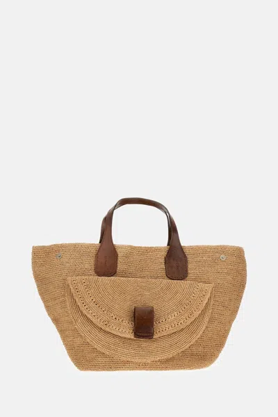 Ibeliv Raffia Tote Bag In Brown