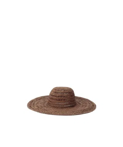 Ibeliv Raffia Woven Sun Hat In Brown