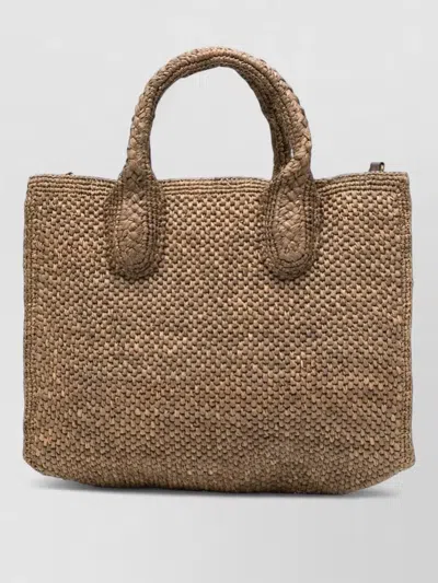 Ibeliv Rary Woven Crossbody Bag Top Handles In Brown
