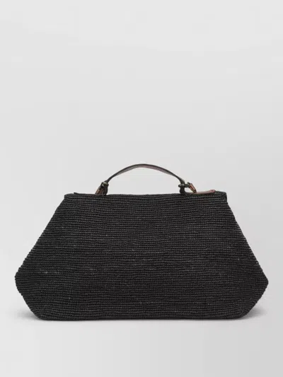 Ibeliv Rectangular Woven Tote Bag Top Handle Strap