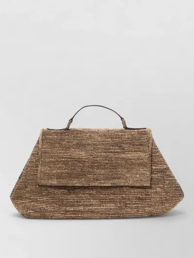 Ibeliv Rectangular Woven Tote Bag Top Handle Strap