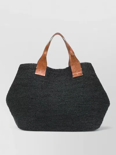 Ibeliv Rio Tote Bag Dual Handles Texture In Black