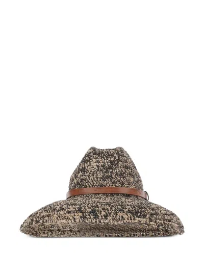 Ibeliv Crocheted Raffia Safari Hat In Multi