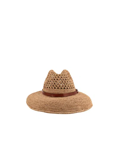 Ibeliv Safari Woven Straw Hat In Brown