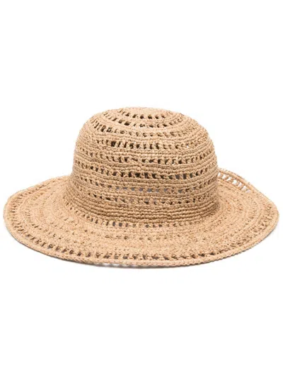 Ibeliv Safari Woven Straw Hat In Beige