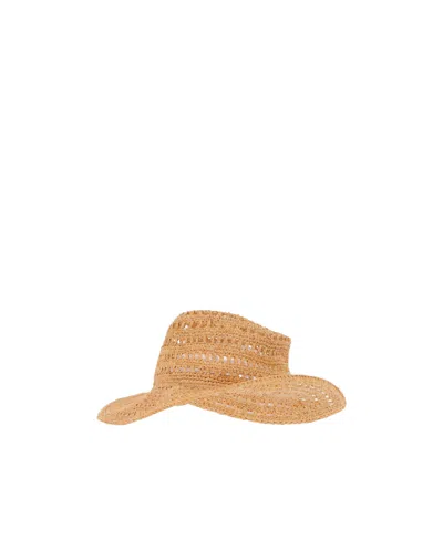 Ibeliv Safari Woven Straw Hat In Nude