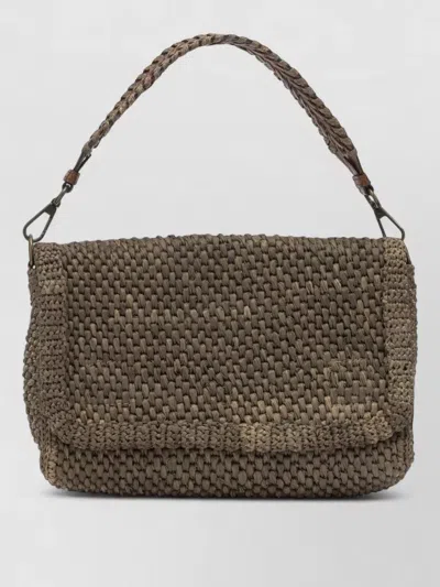 Ibeliv Shoulder Bag Woven Texture Braided Handle Hardware