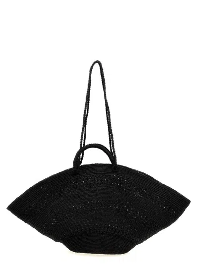 Ibeliv 'sol' Black Handbag With Two Top Handles