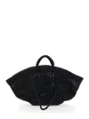 Ibeliv Sol Black Handbag With Two Top Handles In Rafia Woman
