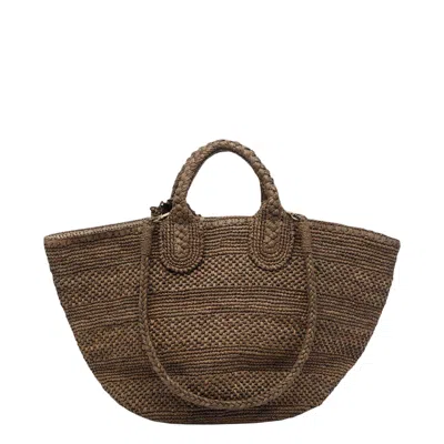 Ibeliv Soma Tote Bag In Rafia In Grey