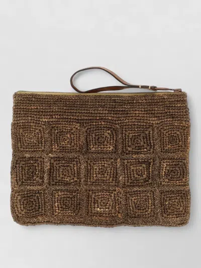Ibeliv Tanala Clutch Bag Woven Square Pattern Wrist