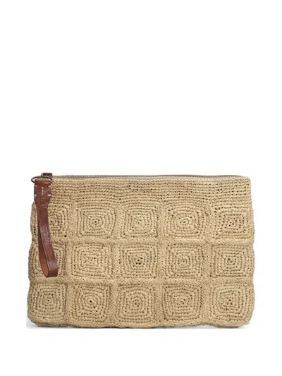 Ibeliv Tanala Textured Clutch Bag In Neutral