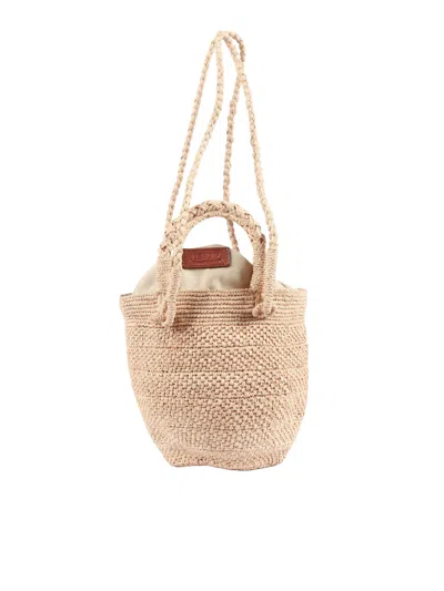 Ibeliv Tea Textured Raffia Tote Bag In Multi