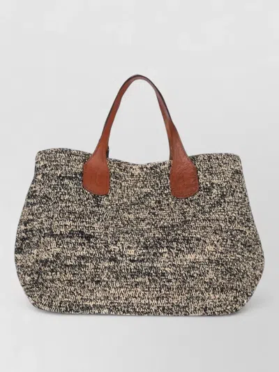 Ibeliv Textured Fabric Tote Bag Open Top