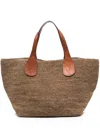 Ibeliv Tokyo Ii Raffia Tote Shoulder Bag In Brown