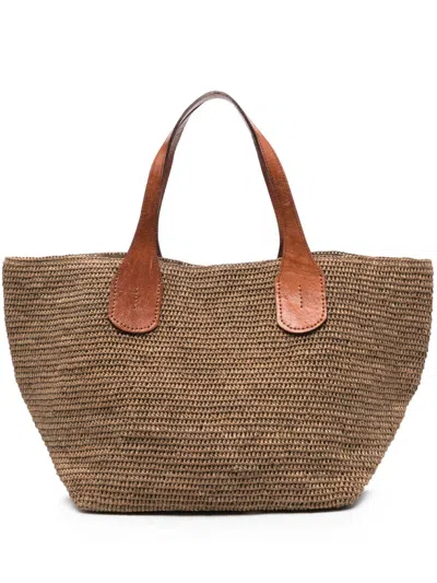 Ibeliv Tokyo Ii Raffia Tote Shoulder Bag In Sand