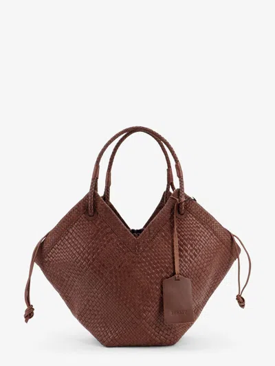 Ibeliv Trinity Large Vegetable Leather Shoulder Bag In Brown