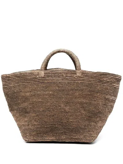 Ibeliv Raffia Tote-bag In Brown