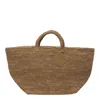 Ibeliv Raffia Woven Handle Tote Bag In Dark Tea