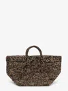 Ibeliv Vanilla Raffia Handbag In Multi