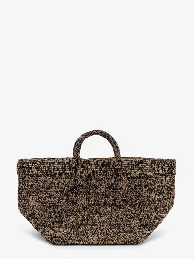 Ibeliv Vanilla Raffia Handbag In Multi