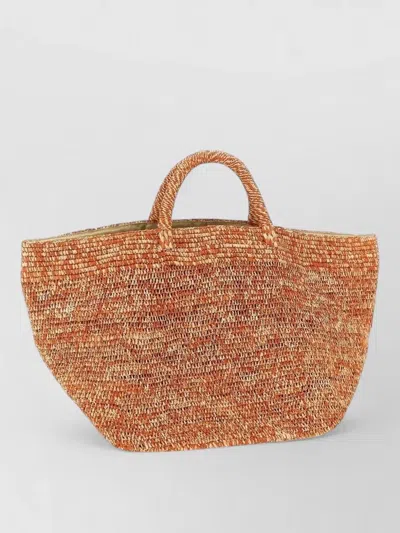 Ibeliv Vanilla Shoulder Bag Woven Dual Handles In Orange