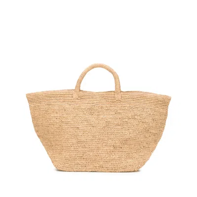 Ibeliv Vanilla Woven Tote In Brown