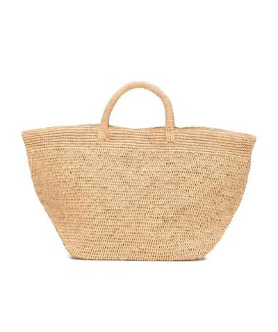 Ibeliv Vanilla Woven Tote In Nude