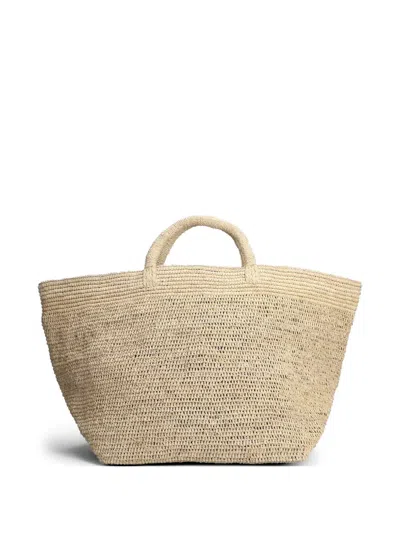Ibeliv Vanilla Woven-design Tote Bag In Red