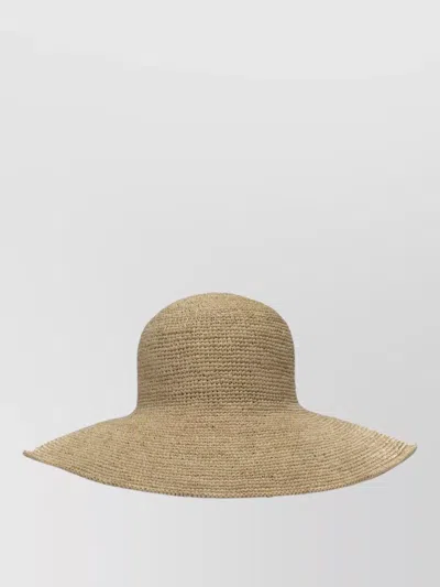 Ibeliv Wide Brim Woven Texture Summer Hats In Brown