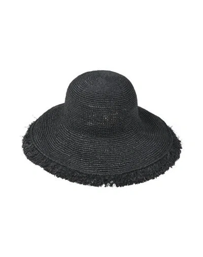 Ibeliv Woman Hat Black Size Onesize Natural Raffia, Cotton