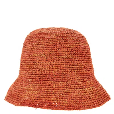 Ibeliv Womens Andao Tea Raffia Cloche Hat In Red