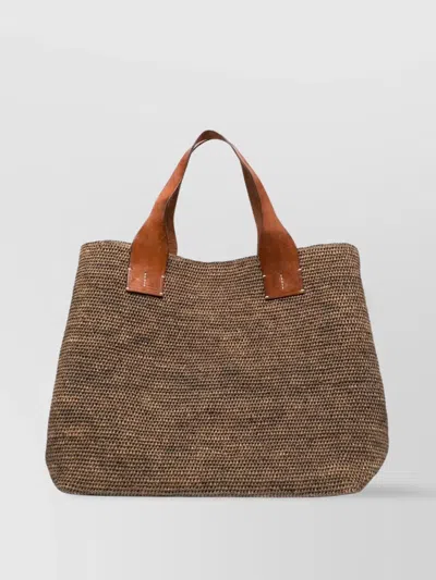 Ibeliv Woven Leather Tote Bag