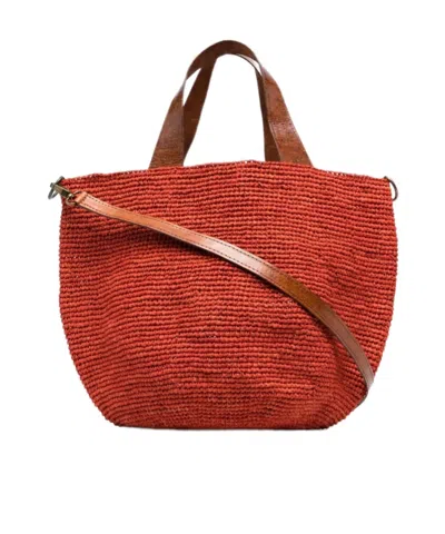 Ibeliv Woven Shoulder Bag In Red