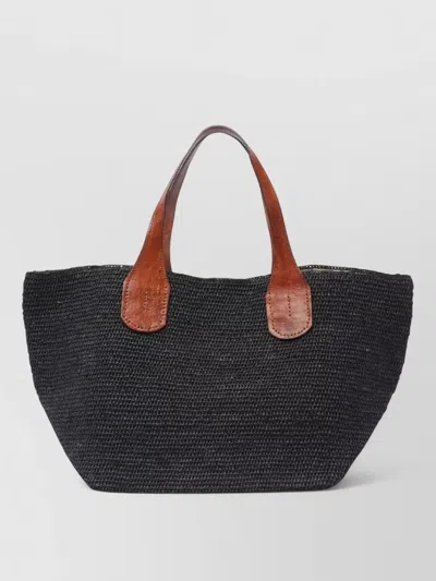 Ibeliv Woven Tote Bag Dual Straps Open Top