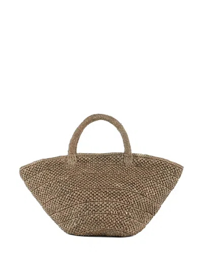 Ibeliv Woven-design Top-handle Tote Bag In Neutral