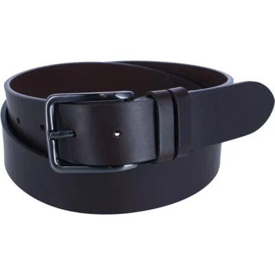 Ibex England Casual 35mm Belt With Double Loop Keeper In Dark Brown