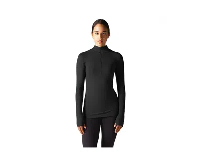 Ibex Women's Woolies Pro Tech 1/4 Zip In Black