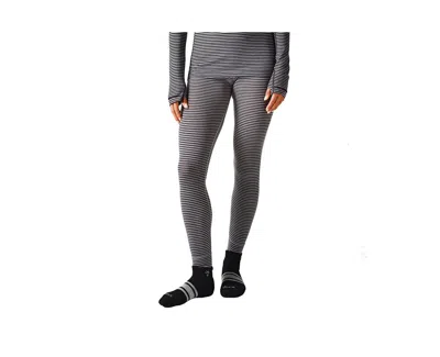 Ibex Women's Woolies Pro Tech Bottom In Black Grey Stripe