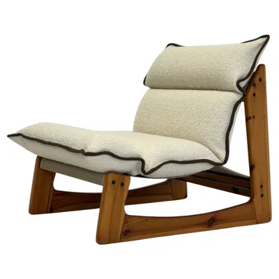 Pre-owned Ibisco Sedie Italian Armchair By Ibisco In White Bouclé