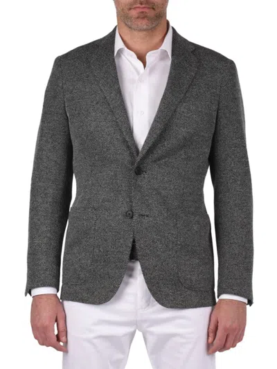 Ibiza Azure Men's Modern Fit Textured Sportcoat In Grey